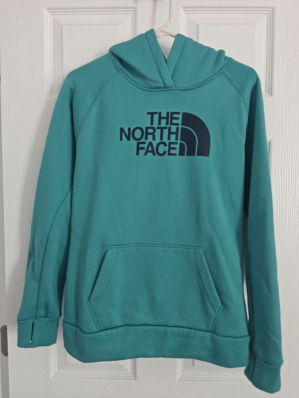 The North Face Teal Green Pullover Fleece Hoodie Small